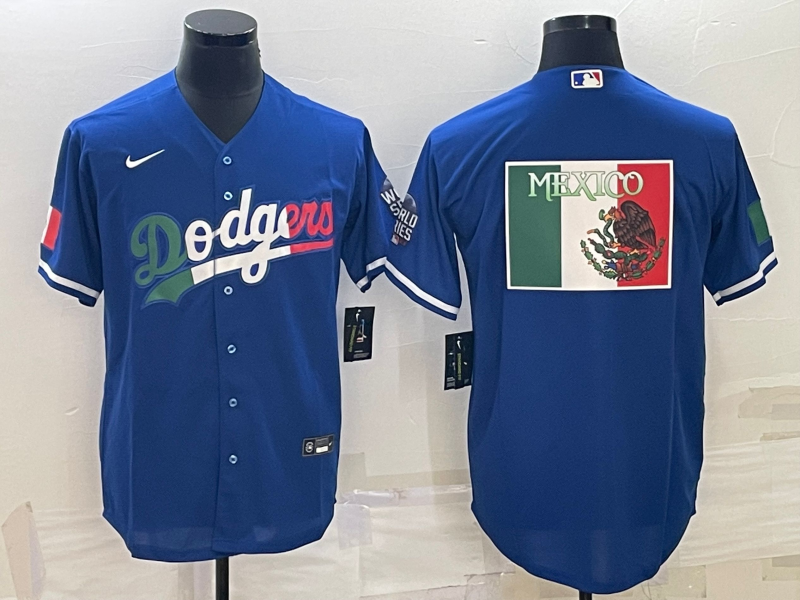 Men's Los Angeles Dodgers1 Blue Replica Player Jersey