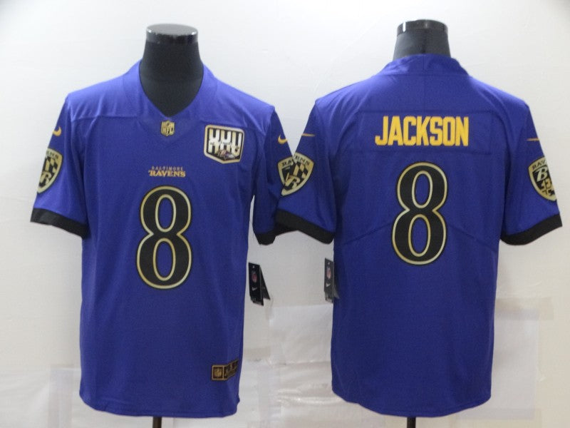 Men's Baltimore Ravens Lamar Jackson Purple Game Player Jersey
