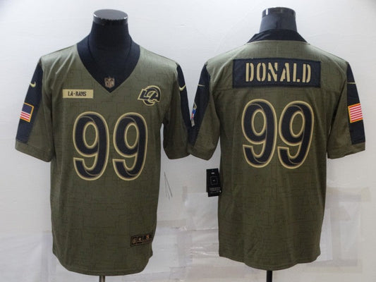 Men's Los Angeles Rams Aaron Donald Brown Game Player Jersey