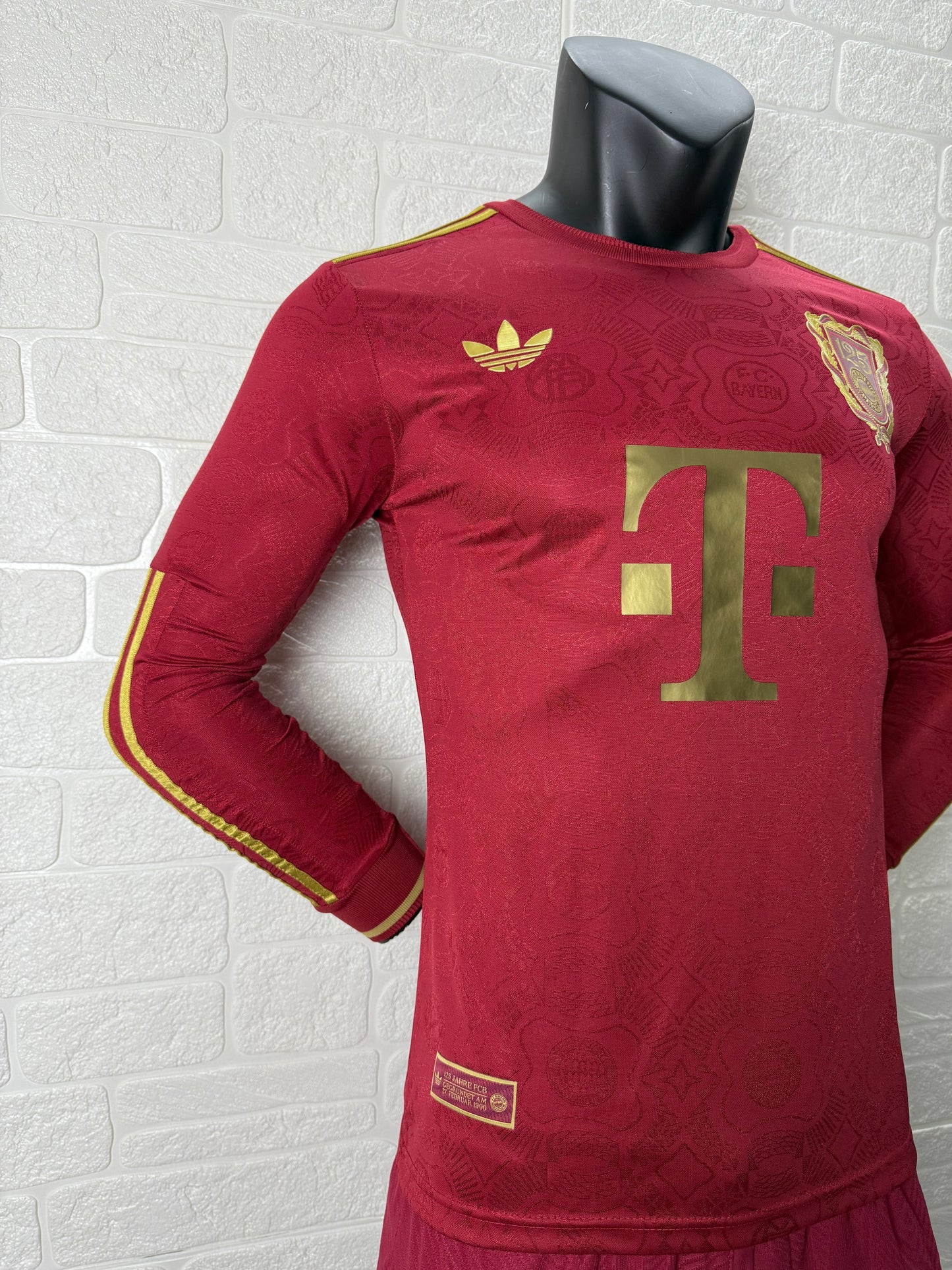 2025-26 Bayern Munich 125th Anniversary Red Long Sleeve Player Version Jersey