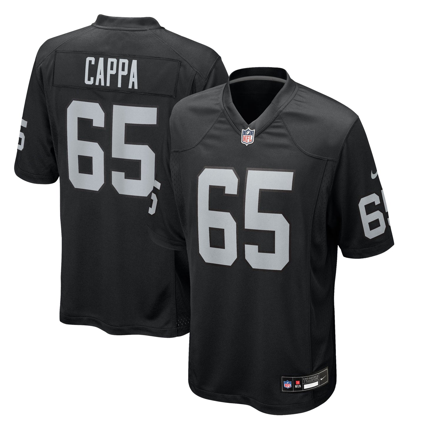 Las Vegas Raiders Alex Cappa Black Team Game Jersey