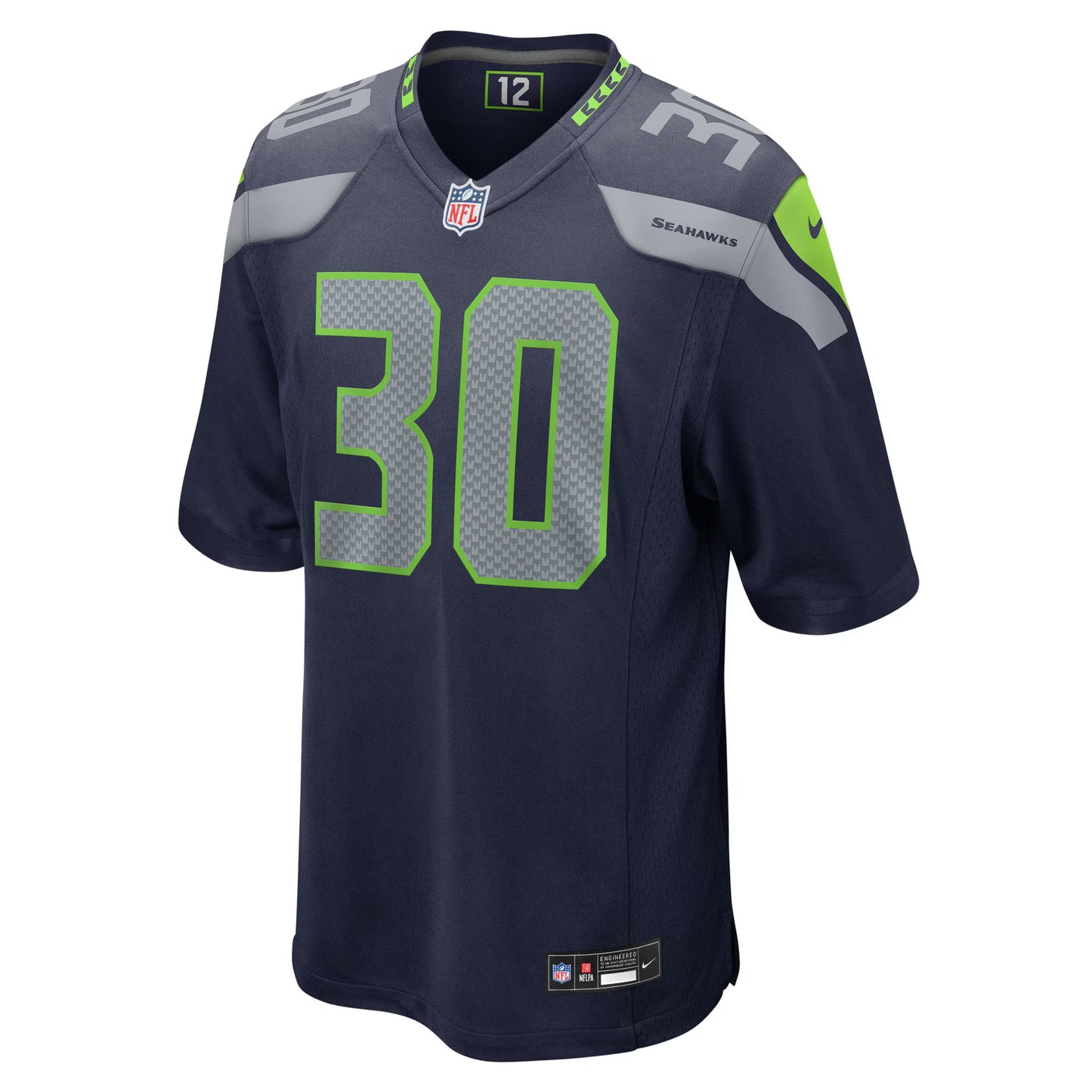 Seattle Seahawks AJ Finley College Navy Team Game Jersey