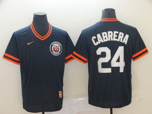 Men's Detroit Tigers Miguel Cabrera Navy Replica Player Jersey