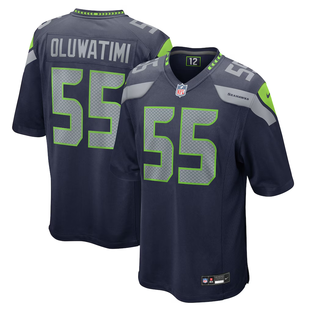 Men's Nike Olu Oluwatimi College Navy Seattle Seahawks Team Game Jersey