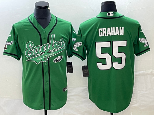 Men's Philadelphia Eagles Brandon Graham Kelly Green Game Jersey Joint Edition