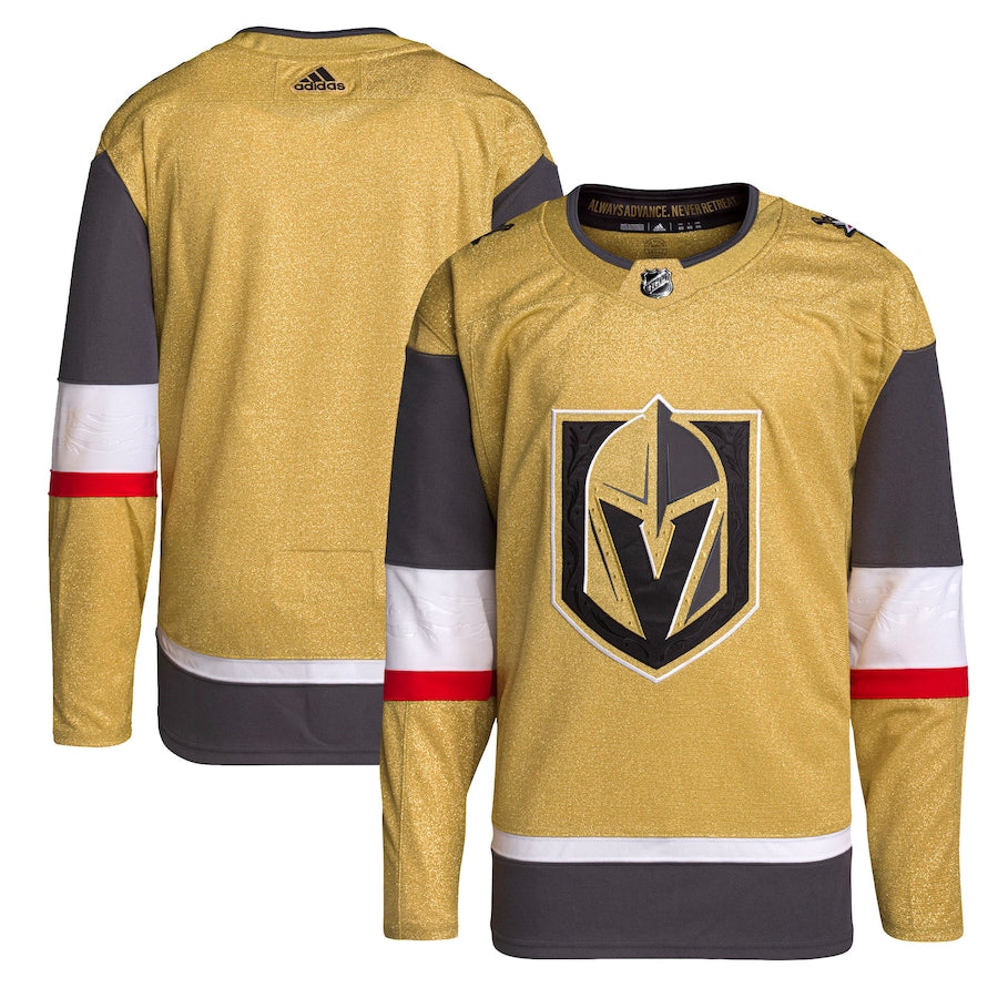 Custom Men's Vegas Golden Knights adidas Gold Home Primegreen Jersey
