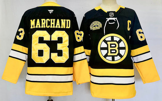 Men's Boston Bruins Brad Marchand Fanatics Black Player Jersey