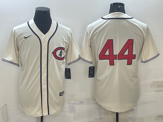 Men's Chicago Cubs Anthony Rizzo Cream Player Name Jersey