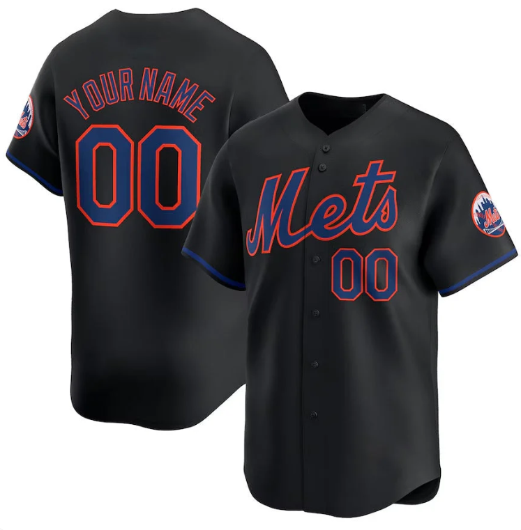 Custom New York Mets Alternate Jersey - Black