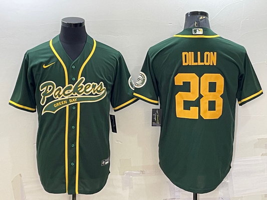 Men's Green Bay Packers AJ Dillon Green Player Jersey Joint Edition