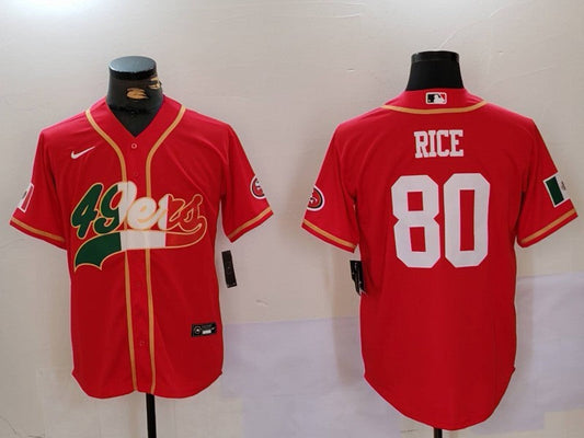 Men's San Francisco 49ers Jerry Rice Scarlet Game Jersey