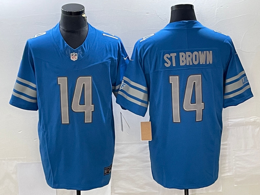 Men's Detroit Lions Amon-Ra St. Brown Blue Game Jersey