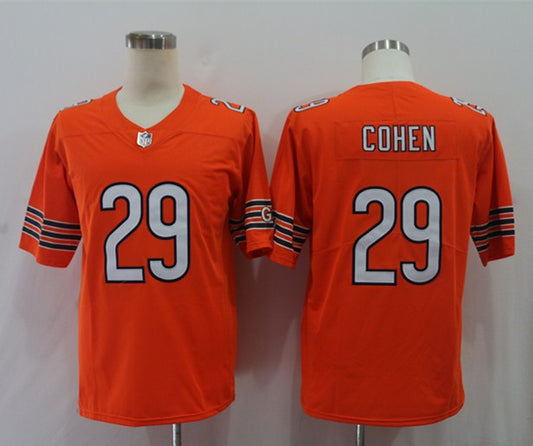 Men's Chicago Bears Tarik Cohen Orange Player Game Jersey