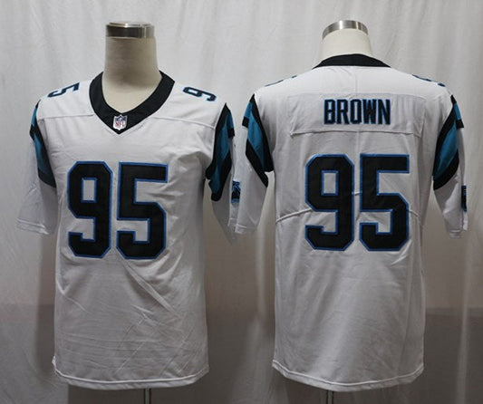 Men's Carolina Panthers Derrick Brown White Player Game Jersey