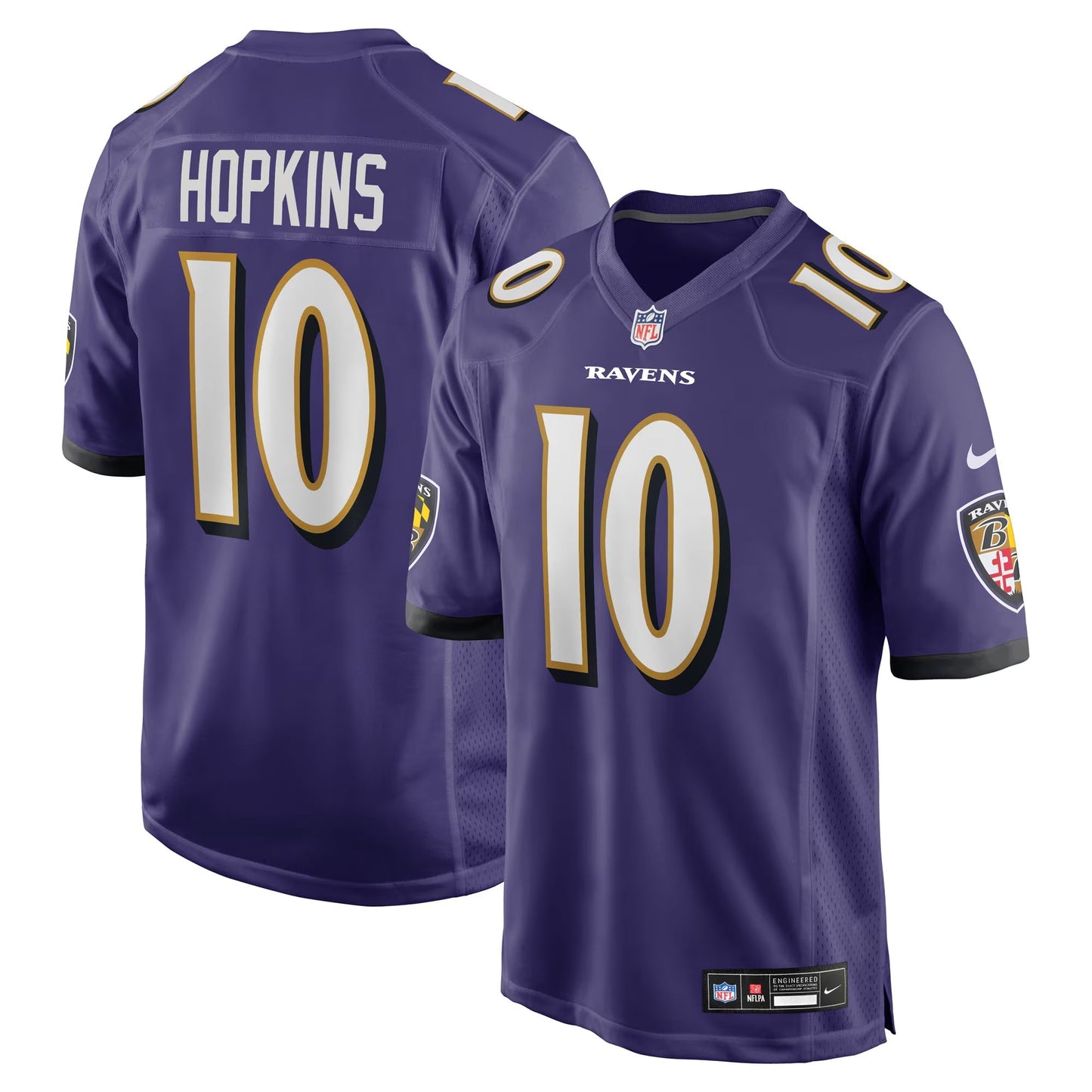 Baltimore Ravens DeAndre Hopkins Purple Team Game Jersey