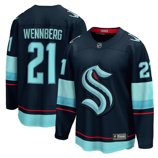 Men's Seattle Kraken Alexander Wennberg Navy Home Breakaway Player Jersey