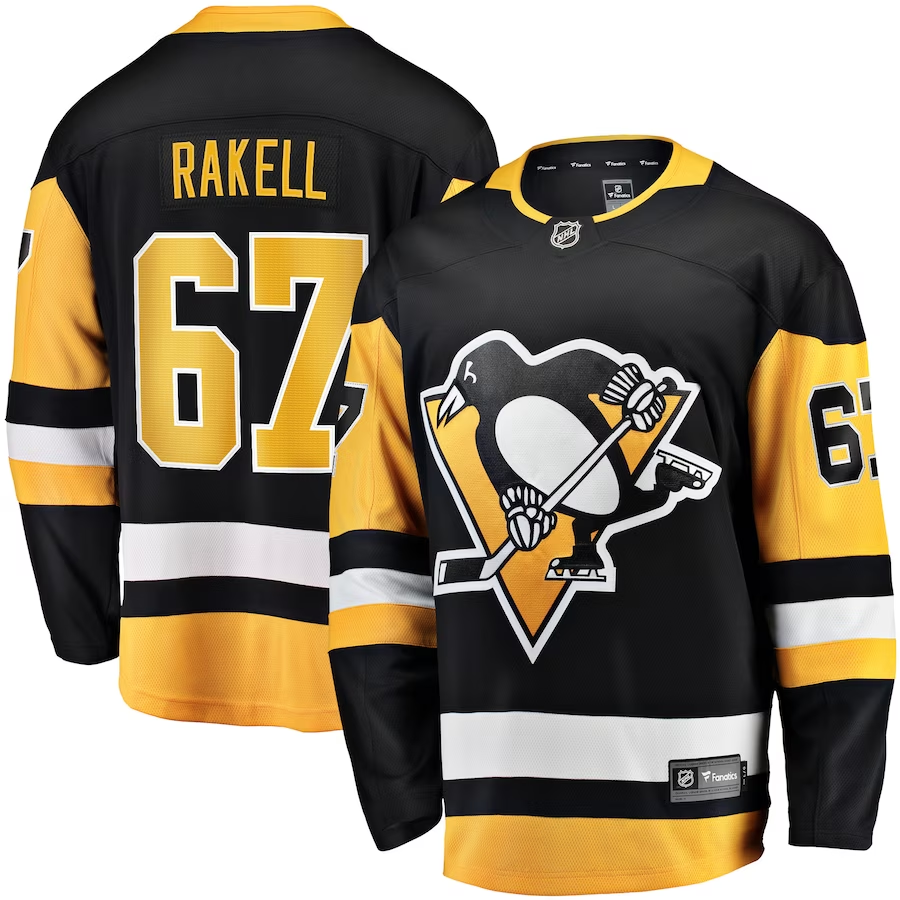 Men's Pittsburgh Penguins Rickard Rakell Black Player Jersey