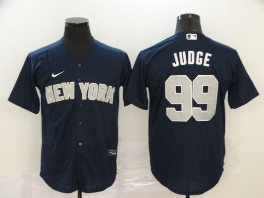 Men's New York Yankees Aaron Judge Navy Fashion Stitched Jersey