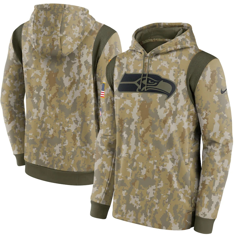 Men's Seattle Seahawks 2021 Salute to Service Hoodie Camouflage