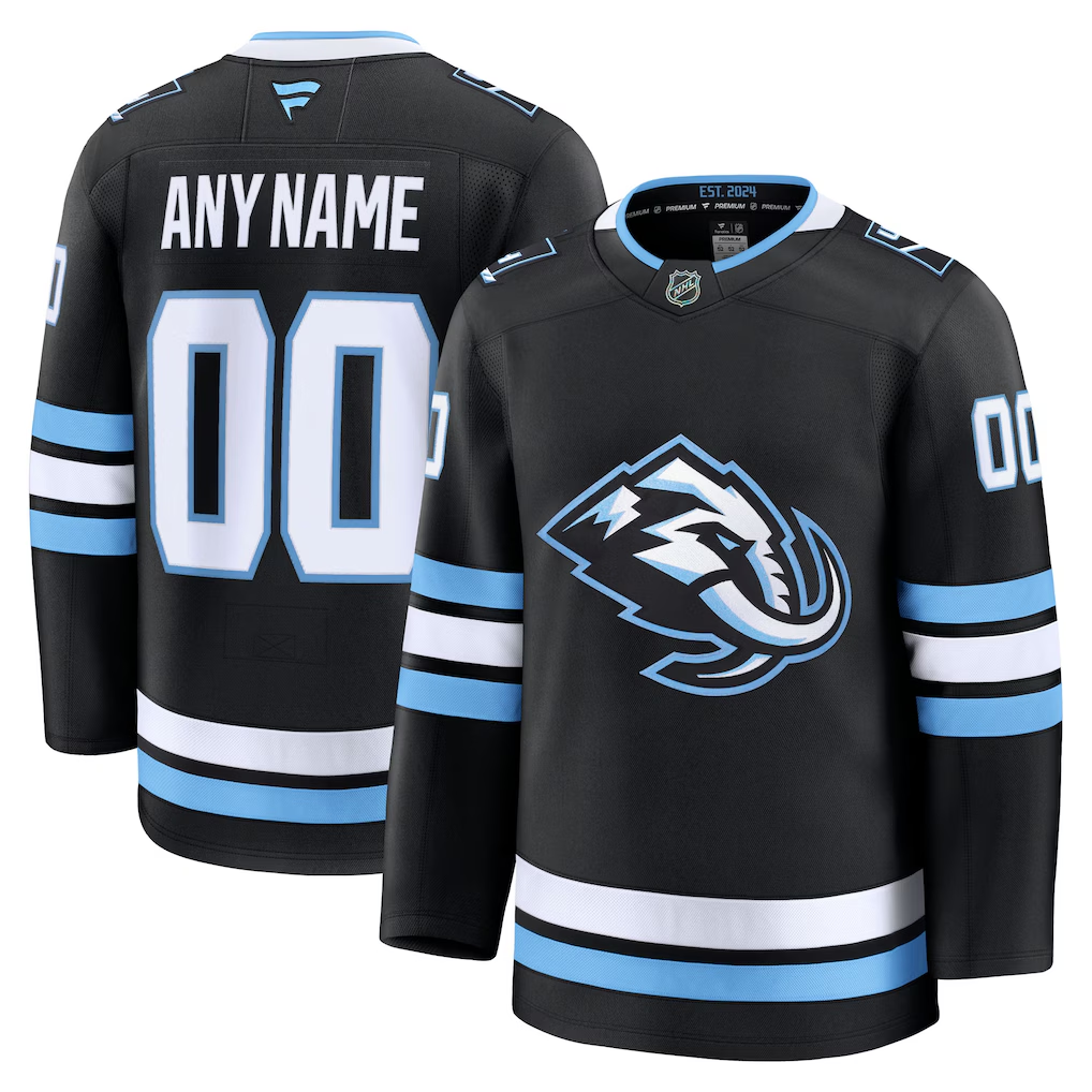 Custom Utah Mammoth Fanatics Home Premium Jersey - Black