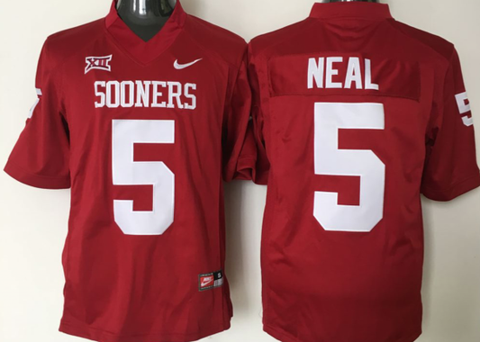 Men's Oklahoma Sooners Durron Neal Crimson Player Game Jersey