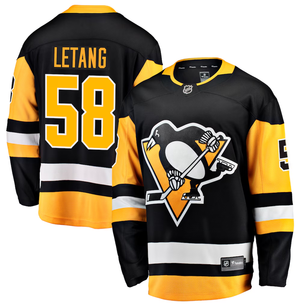 Men's Pittsburgh Penguins Kris Letang #58 Fanatics Black Player Jersey