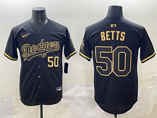 Men's Los Angeles Dodgers Mookie Betts Black Team Player Jersey