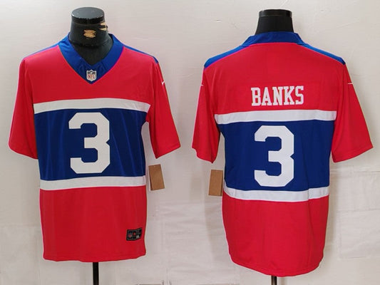 Men's New York Giants Deonte Banks Century Red Alternate Player Game Jersey