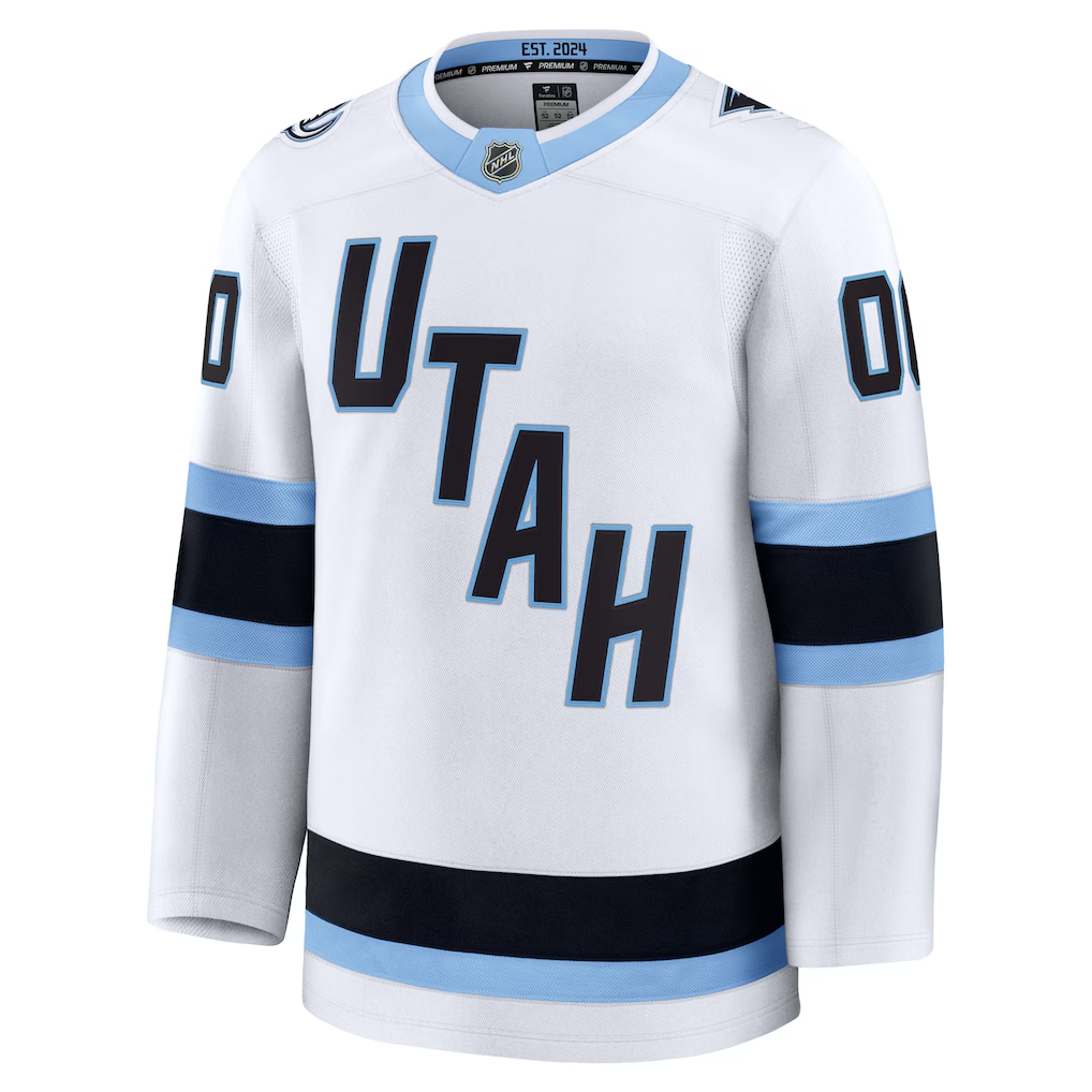 Custom Utah Mammoth Fanatics Away Premium Jersey - White