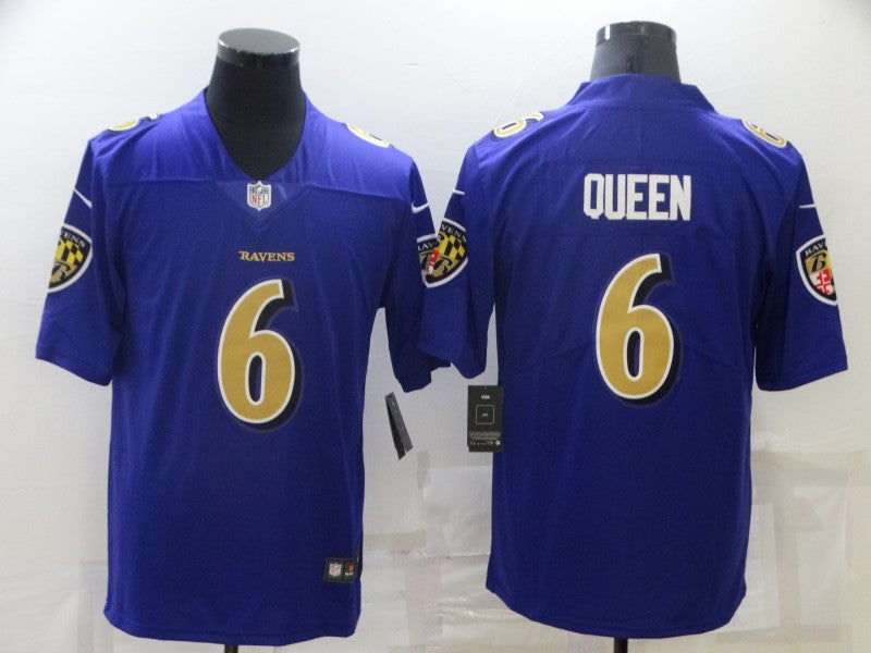 Men's Baltimore Ravens Patrick Queen Purple Game Jersey