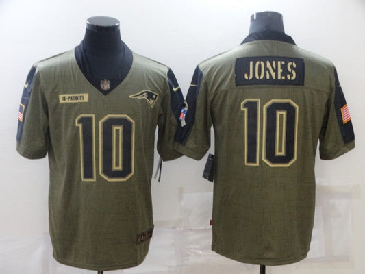 Men's New England Patriots Mac Jones Brown Game Player Jersey