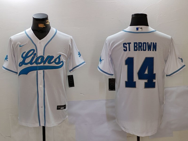 Men's Detroit Lions Amon-Ra St. Brown White Player Jersey