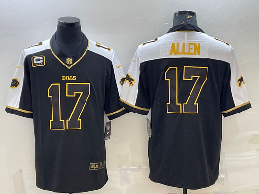 Men's Buffalo Bills Josh Allen Black Player Jersey