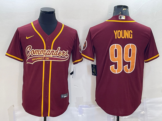 Men's Washington Commanders Chase Young Red Game Jersey Joint Edition