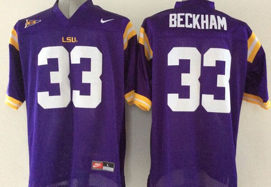 Men's LSU Tigers Odell Beckham Purple Player Game Jersey