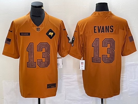 Men's Tampa Bay Buccaneers Mike Evans Brown 2023 Salute To Service Limited Jersey