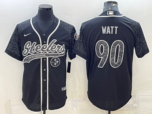 Men's Pittsburgh Steelers T.J. Watt Black Retired Player RFLCTV Limited Jersey Joint edition