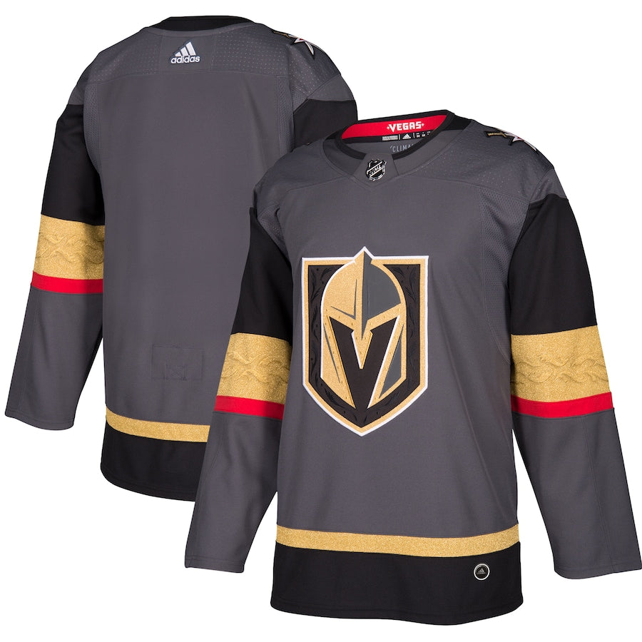 Custom Men's Vegas Golden Knights adidas Gray Alternate Blank Jersey