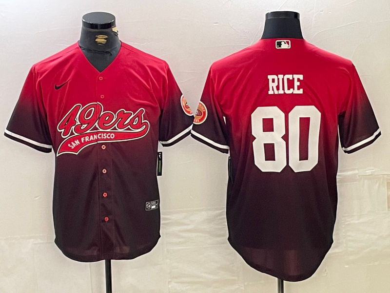 Men's San Francisco 49ers Jerry Rice Scarlet Player Jersey