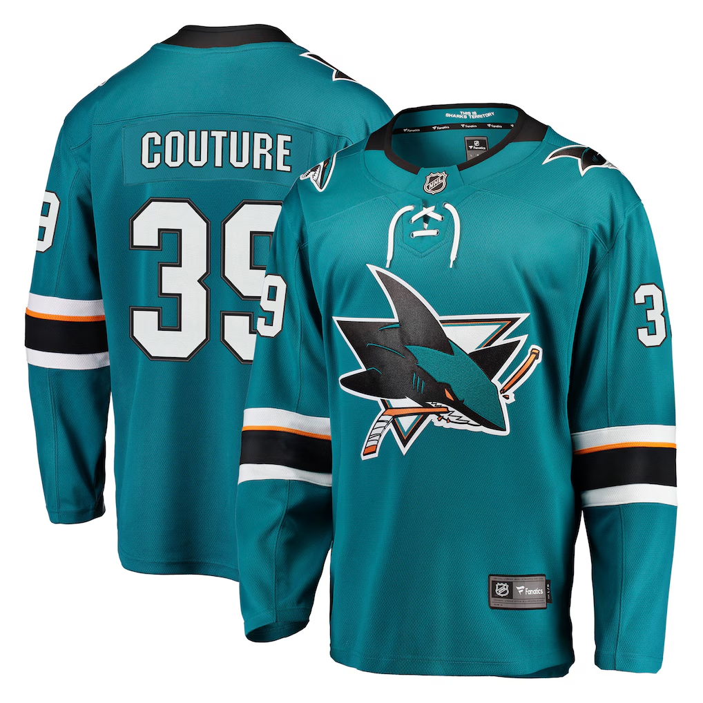 Men's San Jose Sharks Logan Couture Fanatics Teal Breakaway Jersey