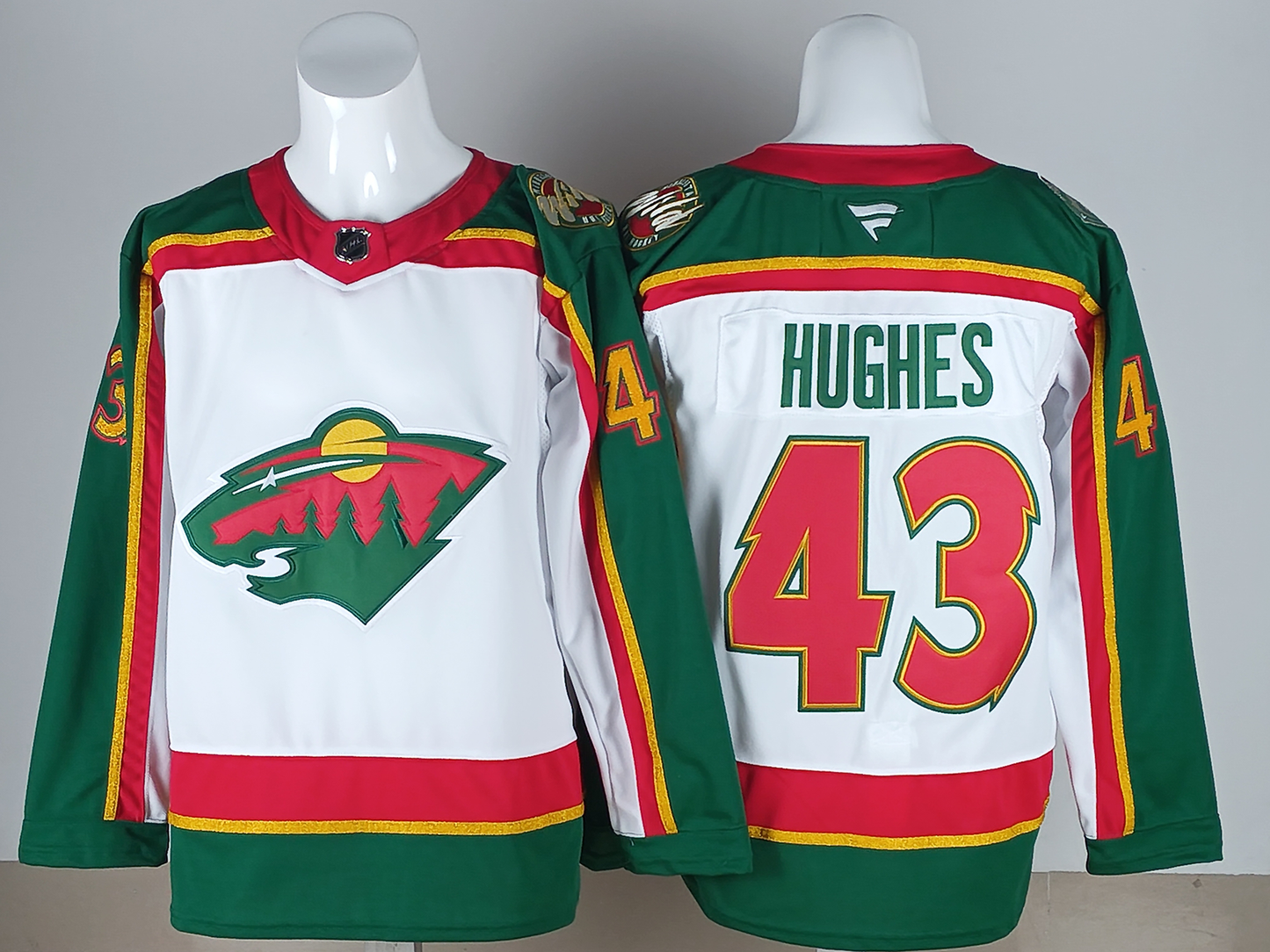 Men's Minnesota Wild Quinn Hughes #43 Fanatics White Breakaway Player Jersey