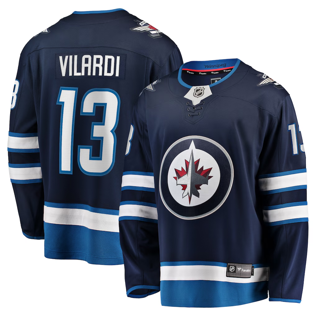 Men's Winnipeg Jets Gabriel Vilardi Fanatics Navy Home Breakaway Player Jersey