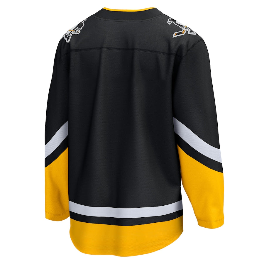 Custom Men's Pittsburgh Penguins Fanatics Black Alternate Premier Breakaway Jersey