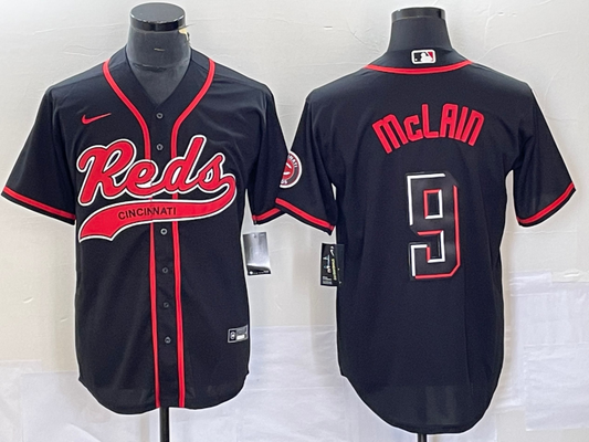 Men's Cincinnati Reds Matt McLain Black Replica Player Jersey Joint Edition