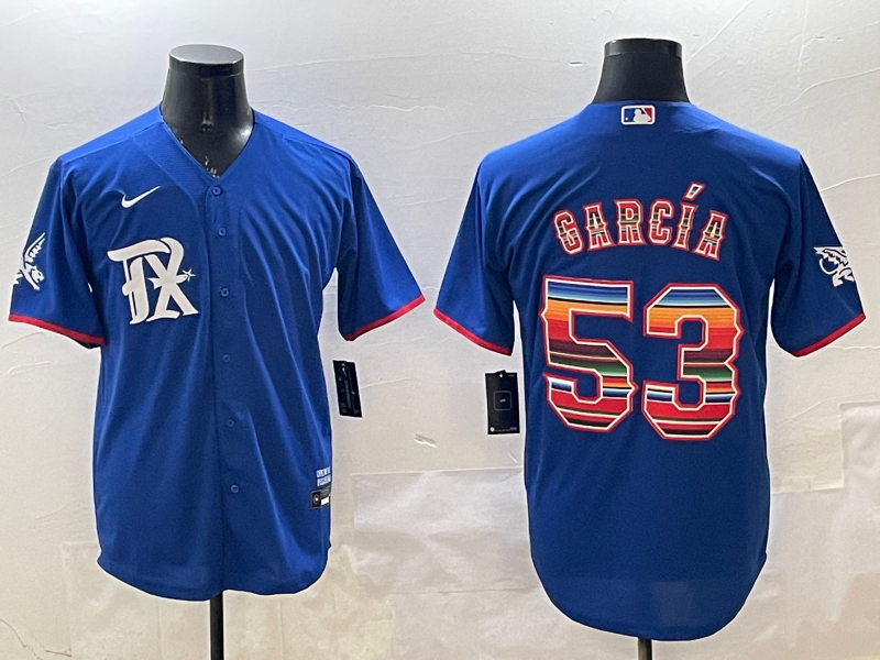 Men's Texas Rangers Adolis Garcia Royal Alternate Replica Player Jersey