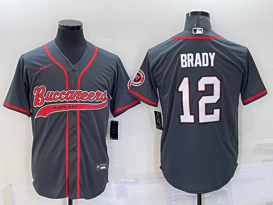 Men's Tampa Bay Buccaneers Tom Brady Gray Game Jersey Joint Edition