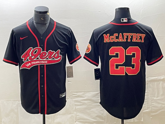 Men's San Francisco 49ers Christian McCaffrey Black Fashion Jersey Joint Edition