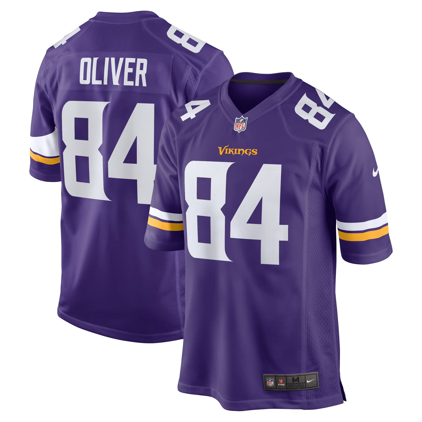 Minnesota Vikings Josh Oliver Purple Game Player Jersey