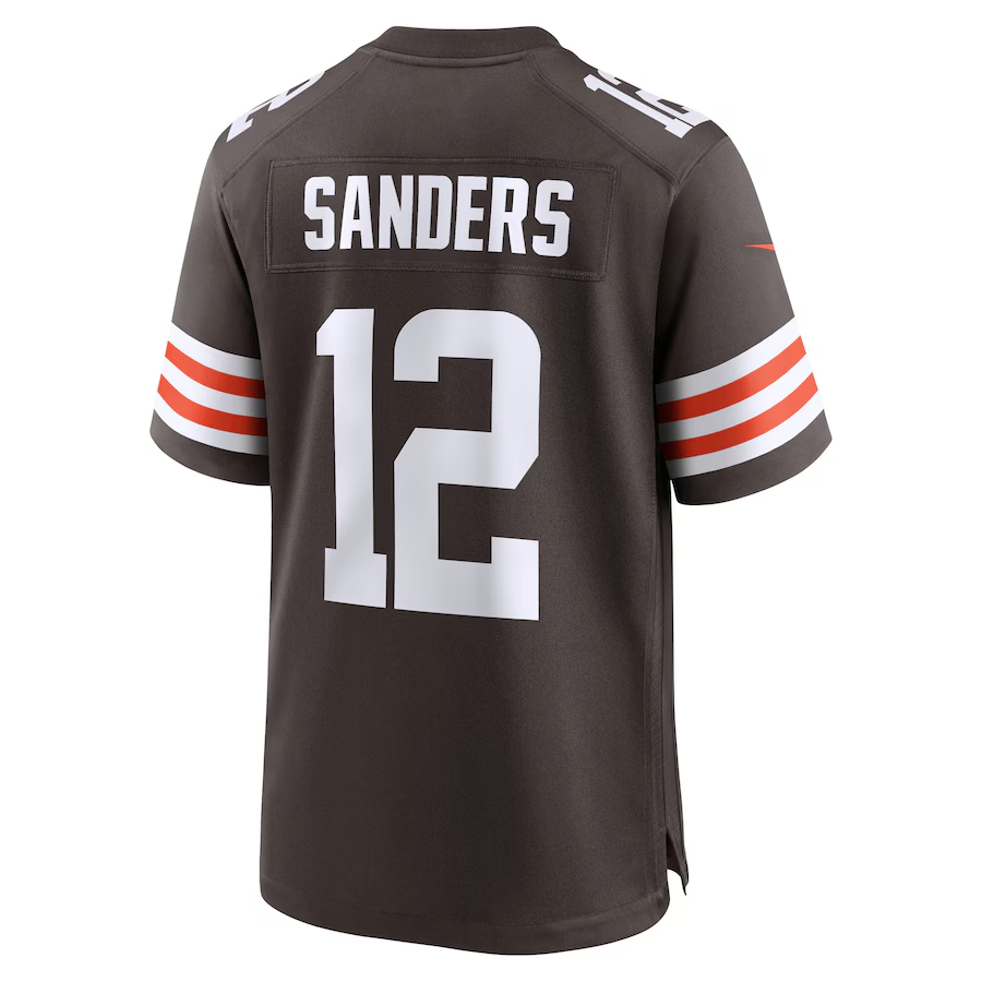 Men's Cleveland Browns Shedeur Sanders Nike Brown 2025 NFL Draft Game Jersey