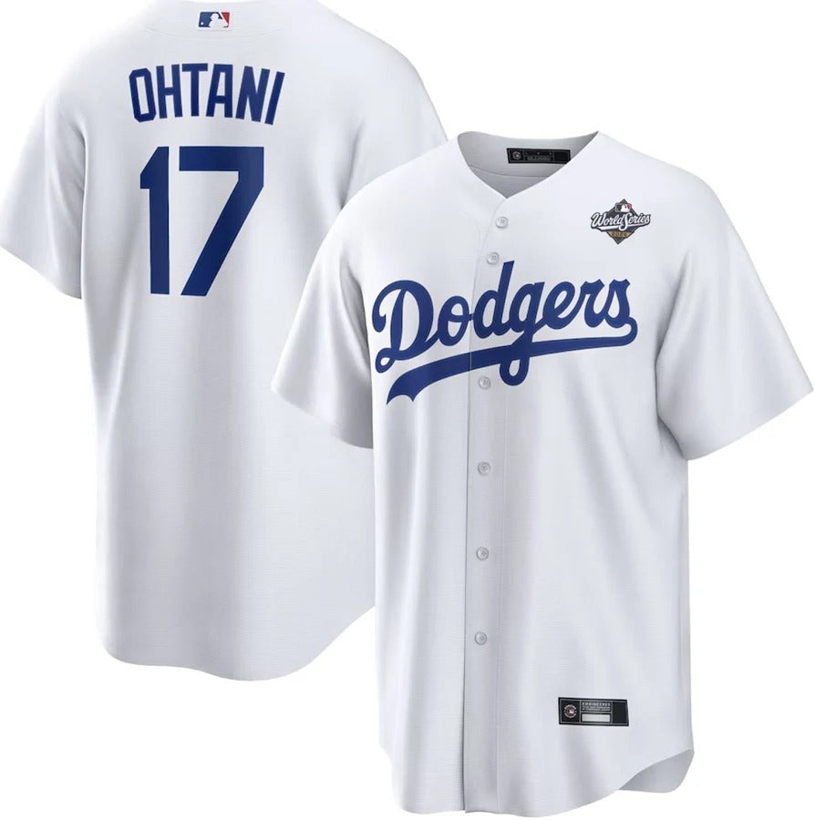 Los Angeles Dodgers Shohei Ohtani White 2025 World Series Home Nike Replica Player Jersey